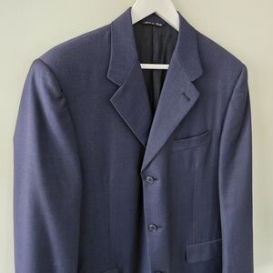 Canali Proposta 40R Old Money Quiet Luxury Formal Office Preppy Navy Wool Blazer
